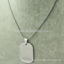 Kundenspezifische billige silberne Metall Personalisierte Halskette